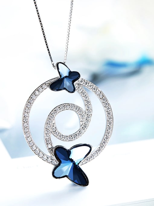 CEIDAI 2018 S925 Silver Butterfly-shaped Necklace 3