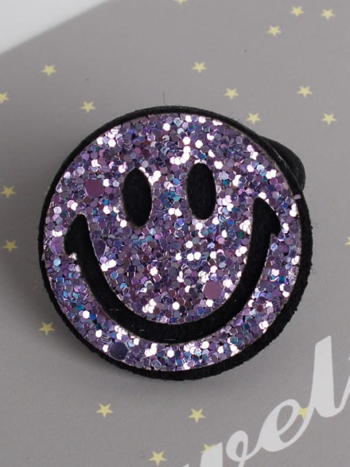 nO, 4 Glitter Purple Smiling  Hair Rope