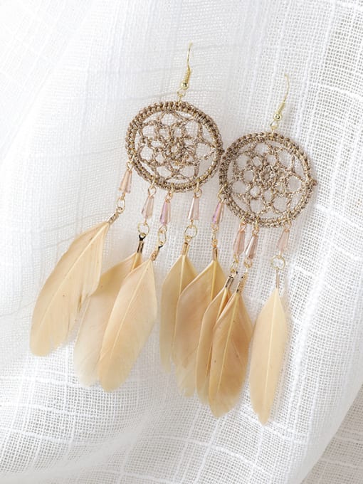 Girlhood Alloy With Gold Plated Bohemia Round Chandelier Earrings 0