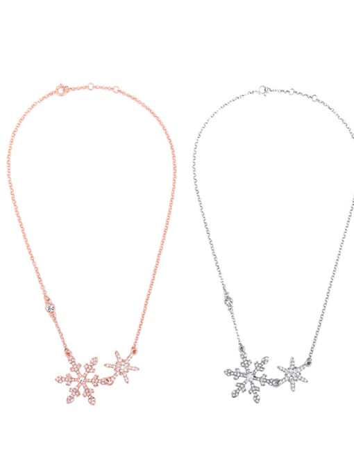 KM Elegant Snow Alloy Clavicle Necklace 3