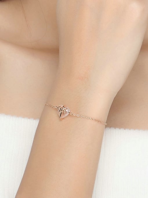 ZK Lovely Heart-shaped Accessories Silver Bracelet 2