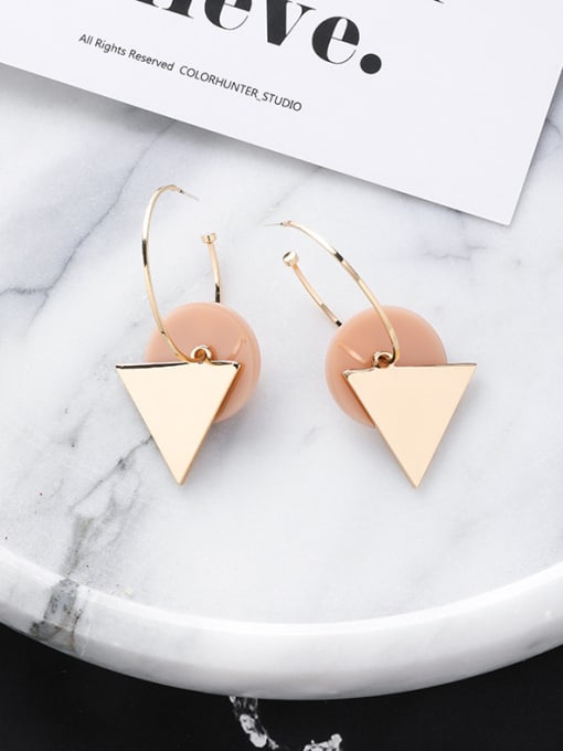 A gold Alloy With Gold Plated Personality Geometric Drop Earrings
