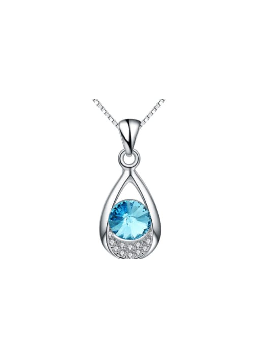 kwan Water Drop Color Shining Wedding Accessories Necklace 0