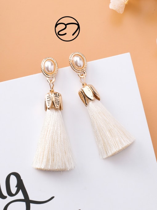 27#K5313 Alloy With Gold Plated Fashion Flower Chandelier Earrings