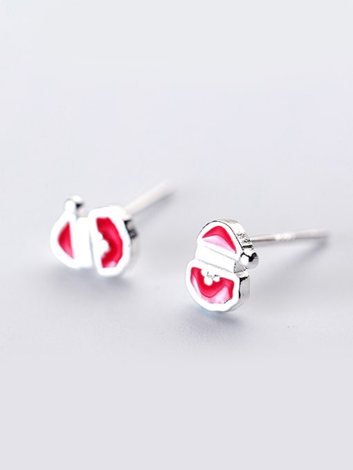 Rosh Creative Santa Claus Shaped S925 Silver Enamel Stud Earrings 0