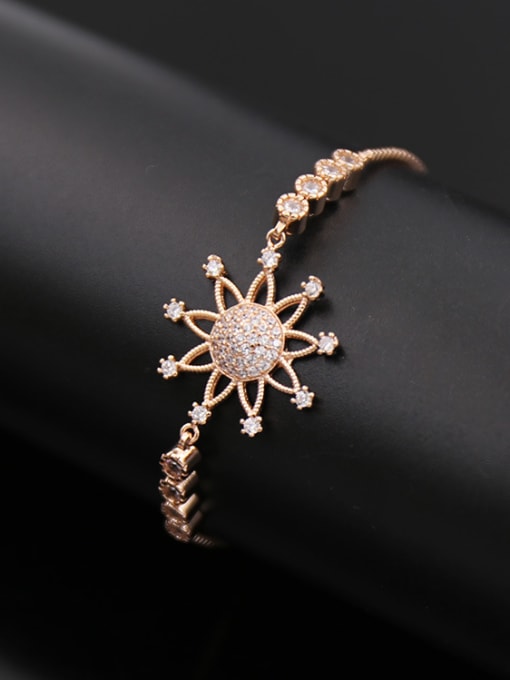 Rose Gold 2018 Sun Flower Stretch Bracelet