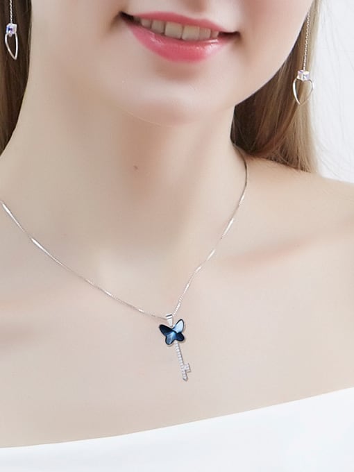 CEIDAI 2018 S925 Silver Butterfly Shaped Necklace 2