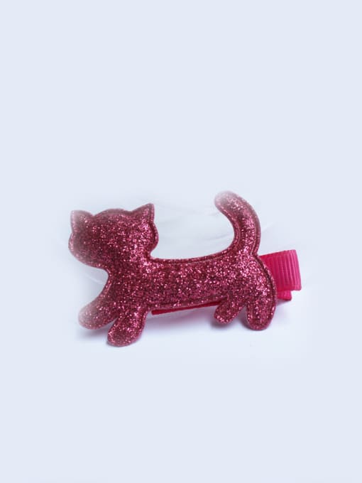 Rose Red Kitty Shining Hair clip