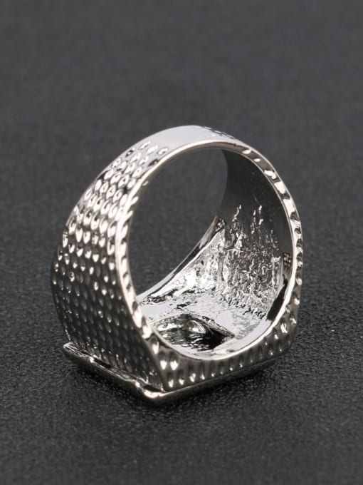 Gujin Personalized Cubic Crystals Silver Plated Alloy Ring 2