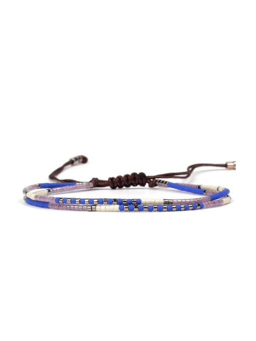 HB618-H Western Style Colorful Woven Bracelet