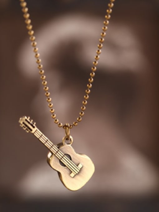 Dandelion All-match Women Guitar Shaped Necklace