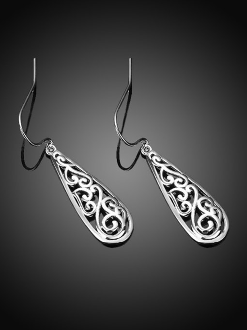 Silvery Exquisite Gold Plated Geometric Shaped Drop Earrings