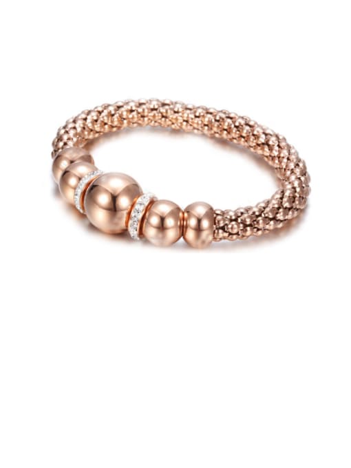 Rose Gold Premium Female Beaded Zircon Bracelet