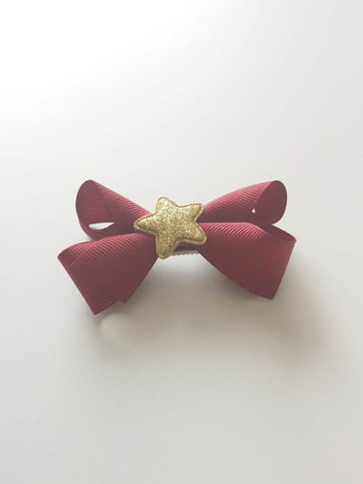 red Ribbon Bow Hair clip