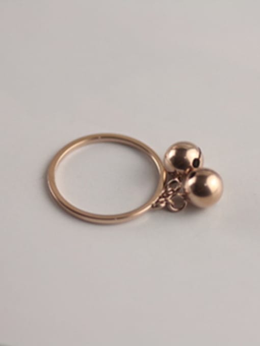 GROSE Double Balls Simple Style Ring 0