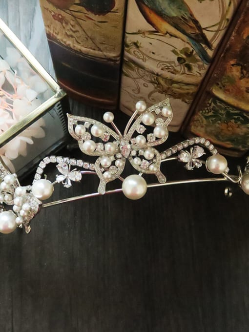 Cong Love Simple Exquisite Artificial Pearls  Zircons Hair Accessories 2