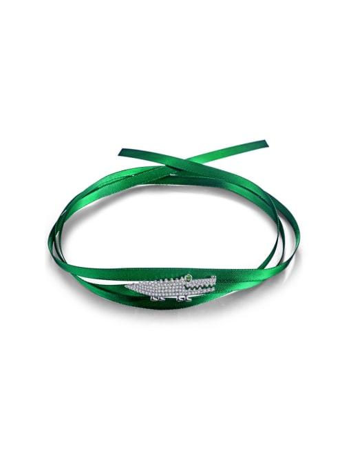 ALI New crocodile green red micro-inlay zricon necklaces bracelet 0