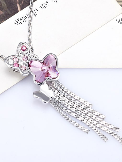 CEIDAI Butterfly-shaped Crystal Necklace 2