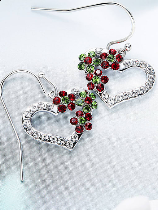 CEIDAI Heart-shaped Crystal hook earring 2