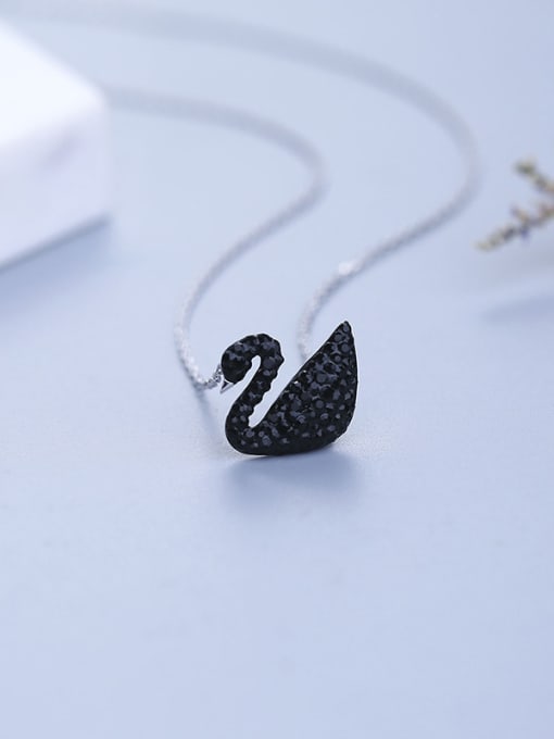 One Silver 925 Silver Swan Necklace 0