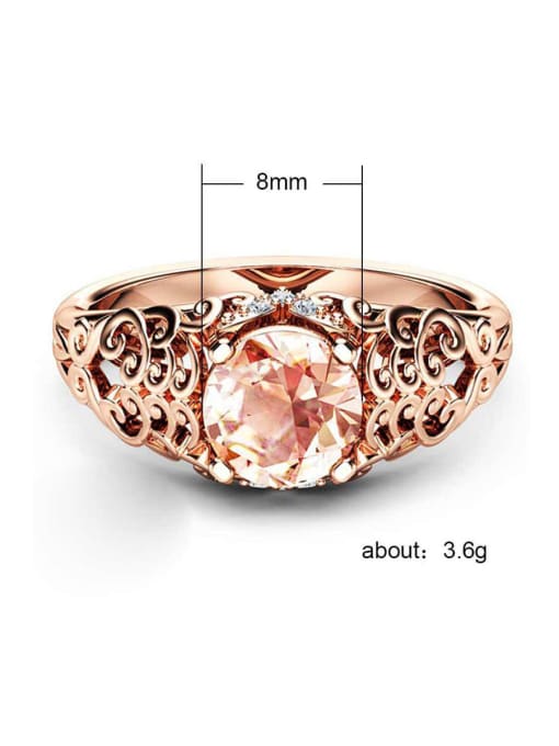 MATCH Copper With Cubic Zirconia Delicate Round Band Rings 2