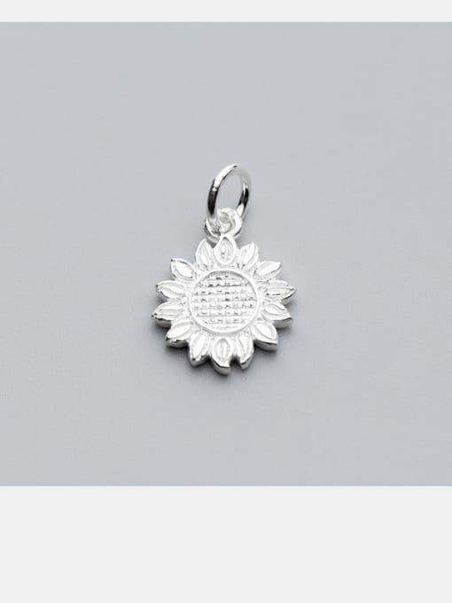 FAN 925 Sterling Silver With Silver Plated Cute Flower sunflower 0