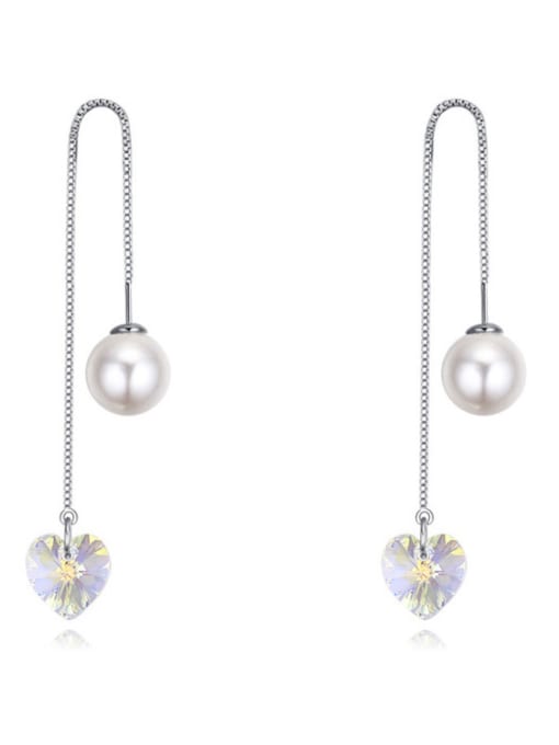 white Chanz using austrian elements crystal earrings earrings earrings sunny rain