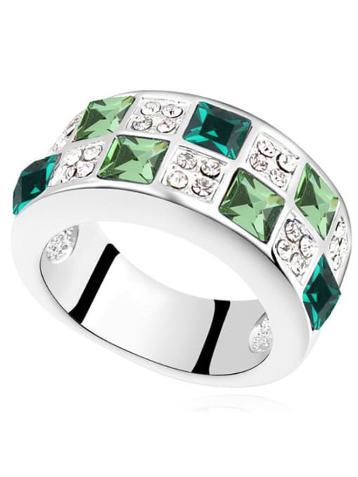 green Fashion austrian Crystals Alloy Ring