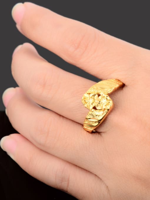 Yi Heng Da Elegant 24K Gold Plated Heart Shaped Copper Ring 2