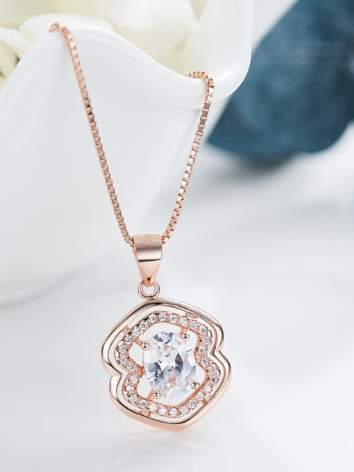CEIDAI Fashion austrian Crystal Rose Gold Plated Necklace 1
