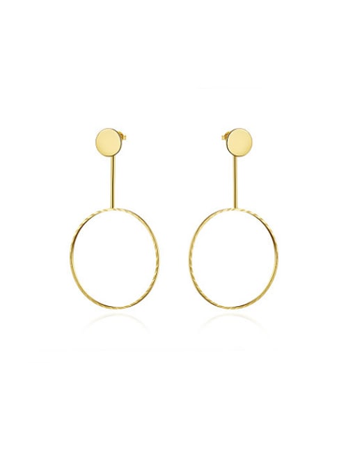 Ronaldo All-match 18K Gold Plated Round Shaped Stud Earrings 0