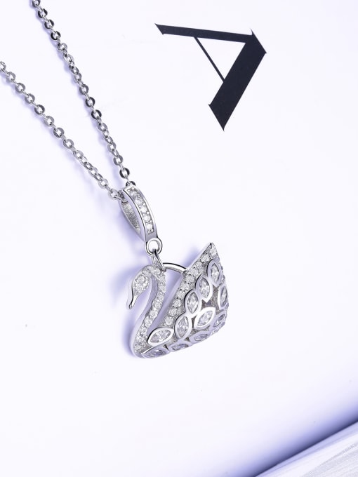 One Silver All-match Swan Pendant 1