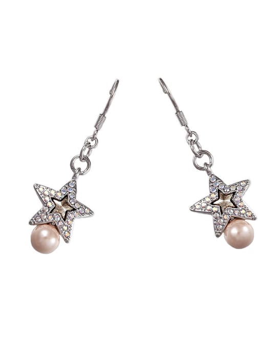 CEIDAI Star Shaped Pearl hook earring 2
