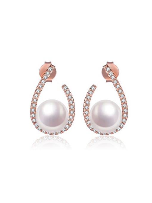 EVITA PERONI 2018 Freshwater Pearl Water Drop shaped stud Earring 0