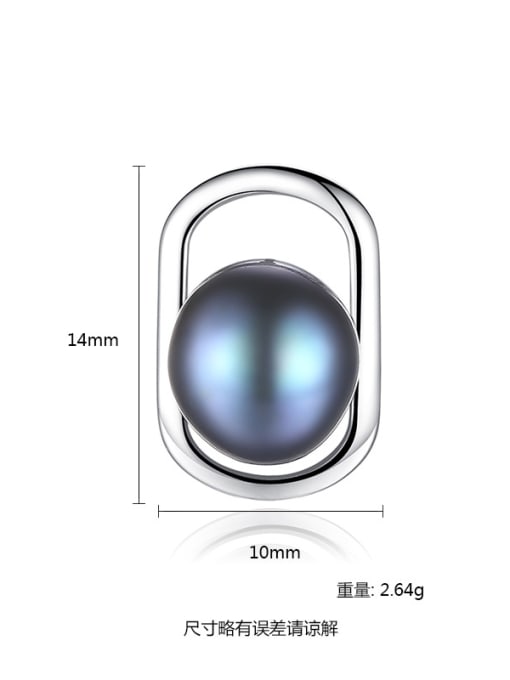 CCUI Sterling silver natural 8-8.5mm pearl earrings 3