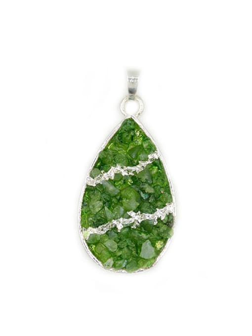 Tess Personalized Natural Crystal Gravel Pendant 0