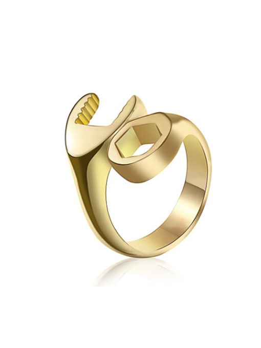 RANSSI Fashion Smooth Wrench Statement Ring