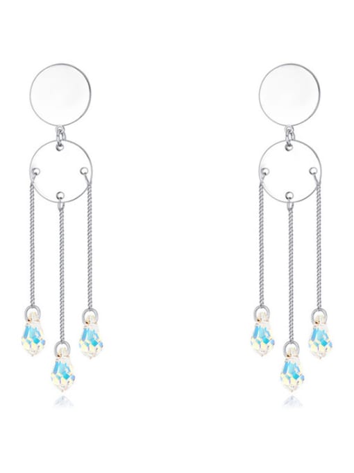 QIANZI Water Drop austrian Crystals Alloy Drop Earrings 3