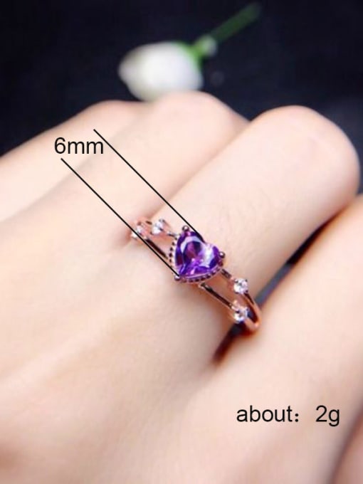MATCH Copper With Rose Gold Plated Cute Heart Cubic Zirconia Engagement Rings 1