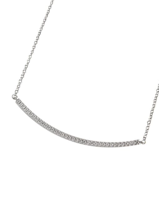 DAKA 925 Sterling Silver With Platinum Plated Simplistic Fringe Necklaces 3