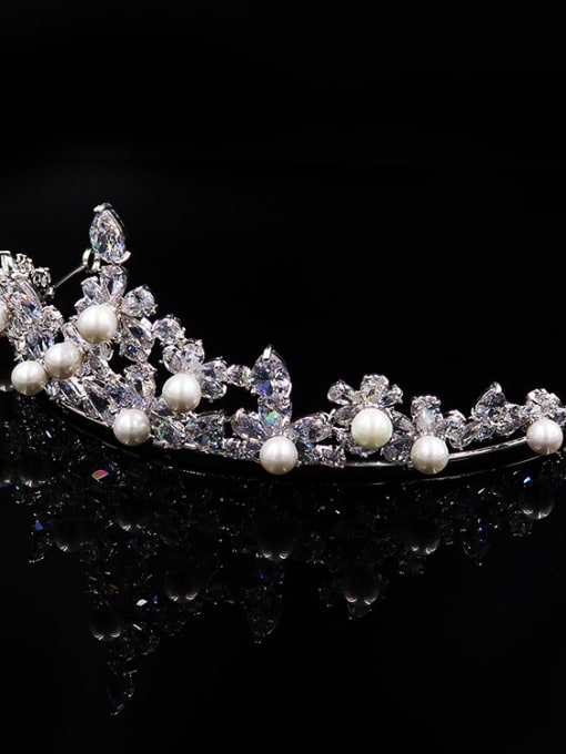 Cong Love Luxury Shining Artificial Pearls Zircons Hair Accessories 1