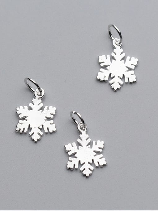 FAN 925 Sterling Silver With Silver Plated Trendy Flower Charms 0