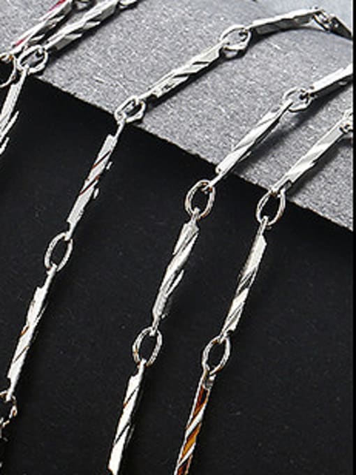 XP Copper Alloy White Gold Plated Simple style Single Chain Necklace 1