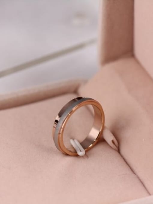 GROSE Two Color Plated Matt Simple Ring 1
