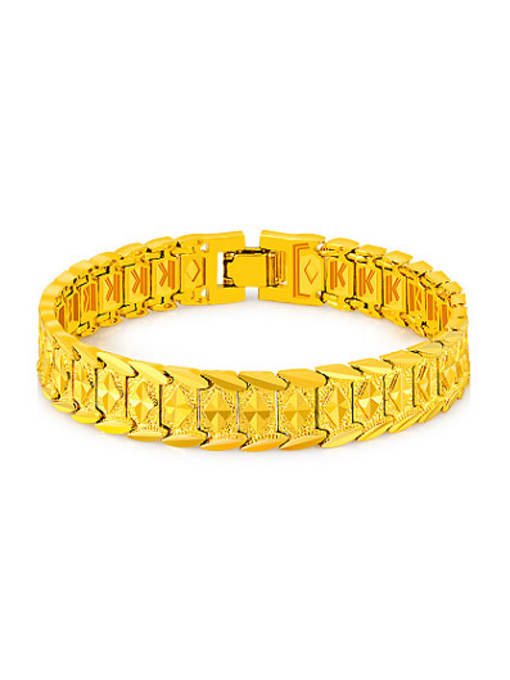 Yi Heng Da Creative Watch Band Shaped 24K Gold Plated Bracelet 0