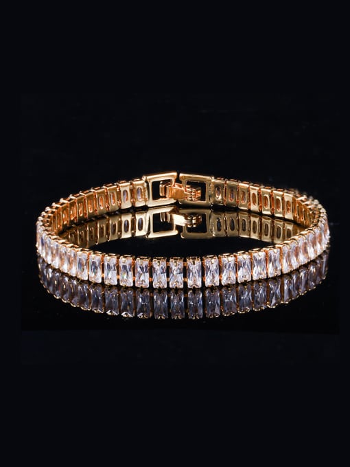 L.WIN Copper inlaid with AAA zircon square  sparkling bracelet 3