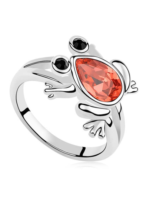 QIANZI Personalized Little Frog austrian Crystal Alloy Ring 4