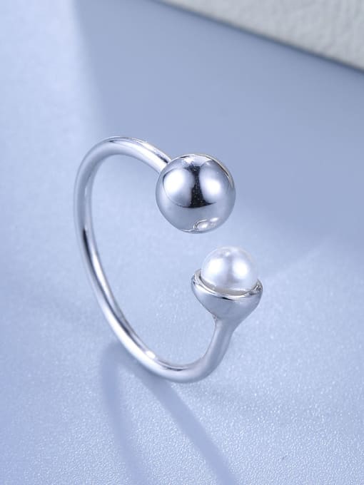 White 925 Silver Elegant Pearl Ring