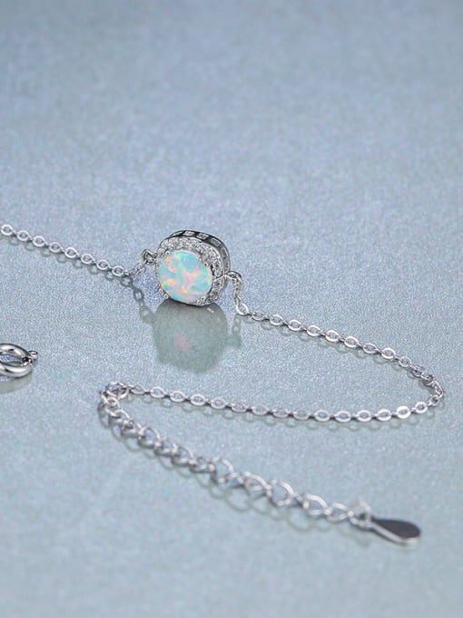 UNIENO Silver Opal Stone Bracelet 1