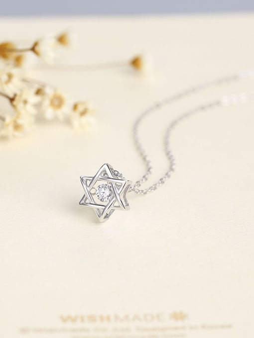 One Silver All-match Star Necklace 2